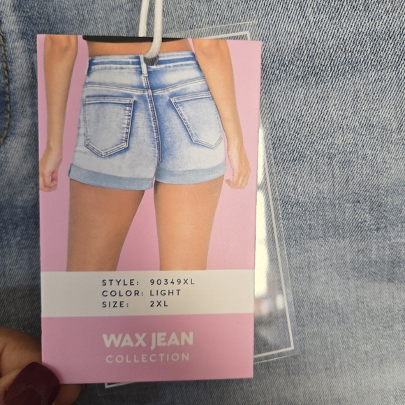 Wax Collection Cuffed 4" Denim Shorts Women's 2XL Summercore Vacation Outdoors - Picture 4 of 10
